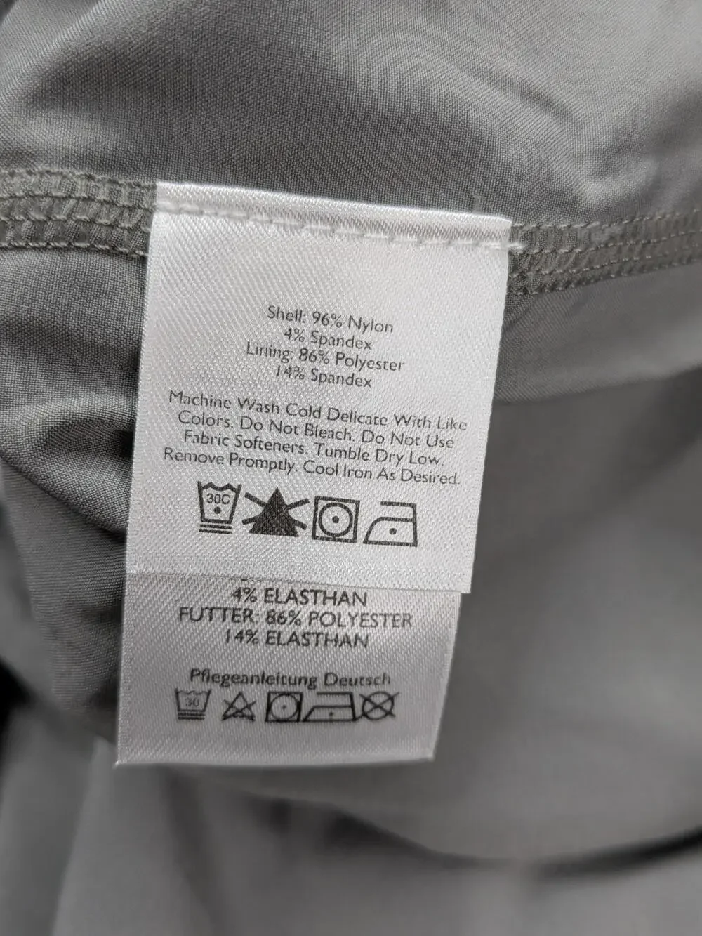 Eddie Bauer Skort Womens 4 Gray Lined Stretch Hiking Outdoor Zip Pocket Active